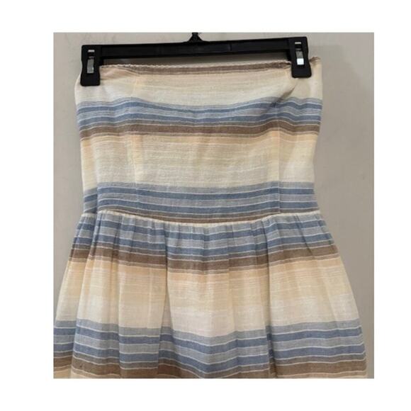 Anthropologie Sami Dress Small Lagenlook Lace Guazy Strapless Tie back Midi - Picture 7 of 9